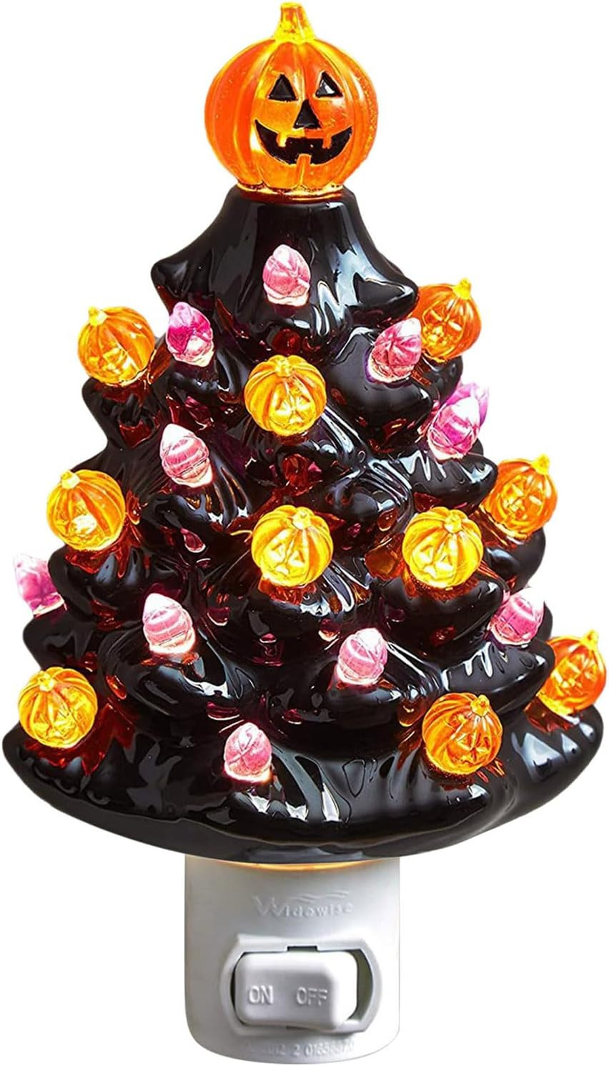 Ceramic Halloween Black Tree Halloween Plug in Small Night Light Black Christmas Tree (Black, 15.2X9.1X8CM) | Amazon (US)