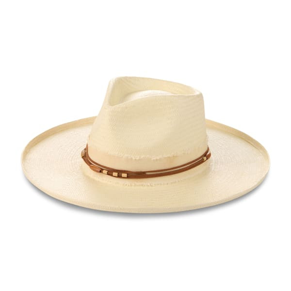 Rockin C Women's Natural Curl Brim Wooden Bead Trim Western Hat | Cavender's