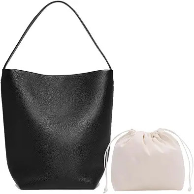 Leather Bucket Bag for Women，Genuine Large Hobo Bags Calf Leather with Pebbled Texture，Should... | Amazon (US)