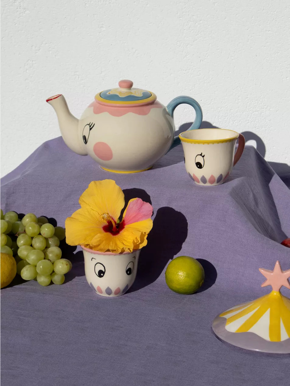 Disney x Laetitia Rouget Mrs Potts Stoneware Teapot | Selfridges