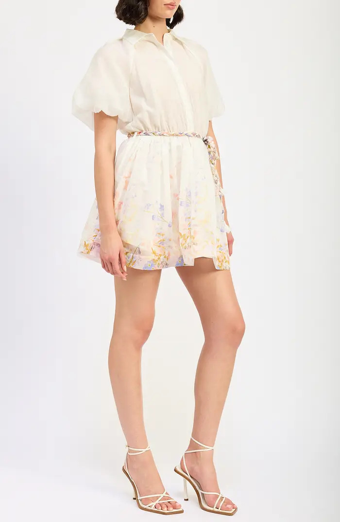 Taylorann Puff Sleeve Minidress | Nordstrom