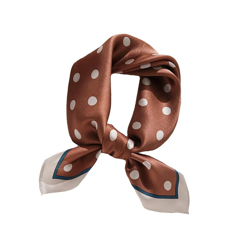 JERLA Women's Men's Small Square 100% Real Mulberry Silk satin Scarfs Hair head face scarf 21" x ... | Amazon (US)