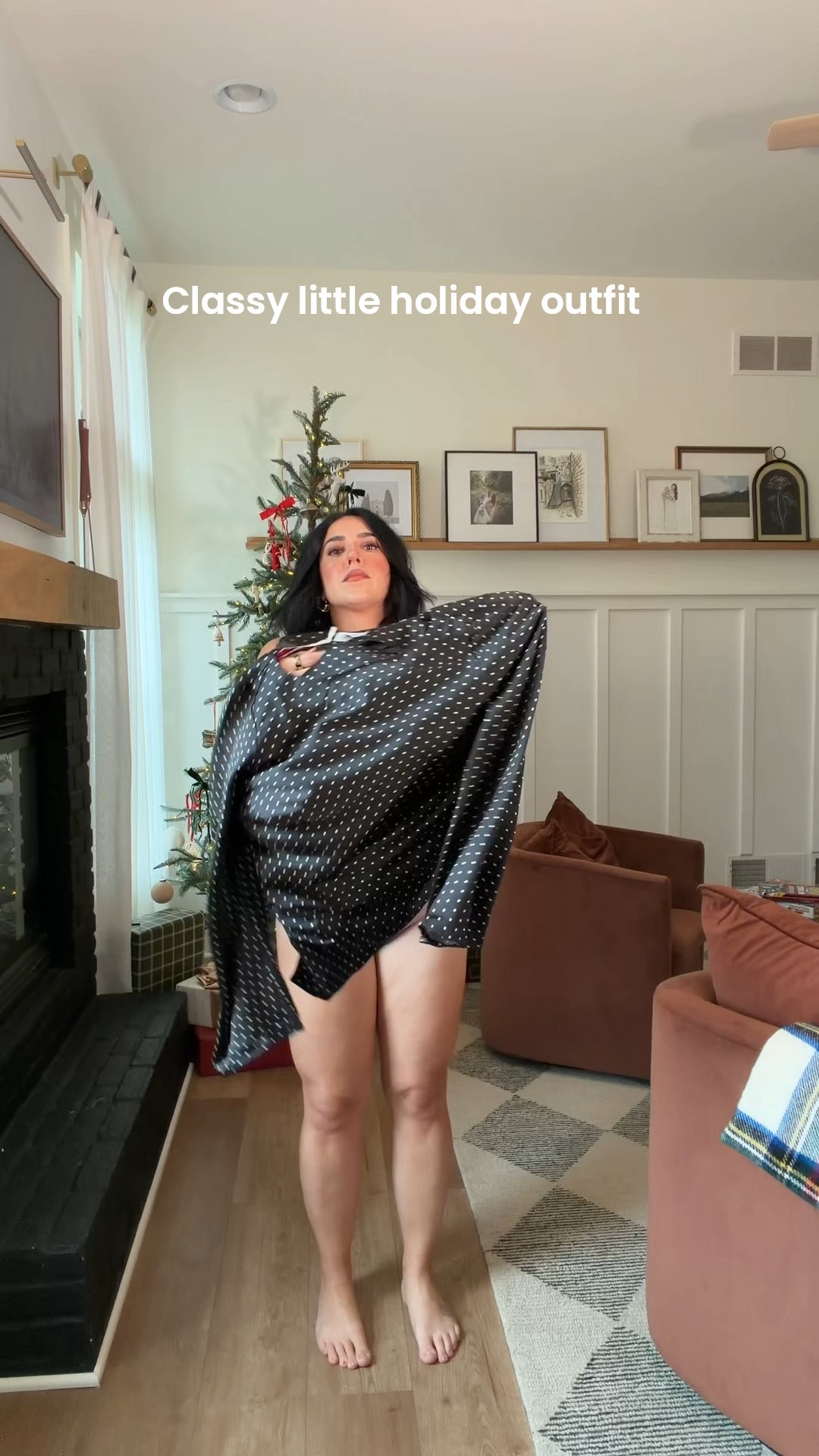 Size large in all, the coat runs a tad big! Holiday outfit idea. Christmas party outfit, size 10, midsize. 

#LTKSaleAlert #LTKMidsize #LTKHoliday