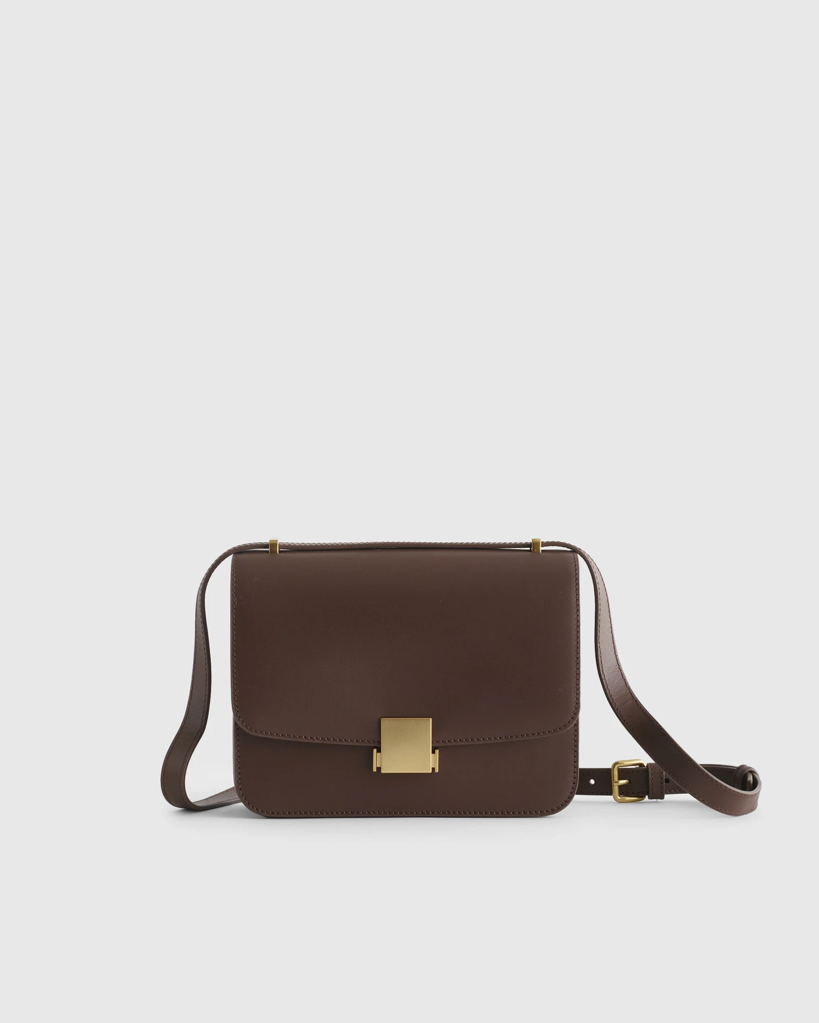 Italian Leather Box Shoulder Bag | Quince