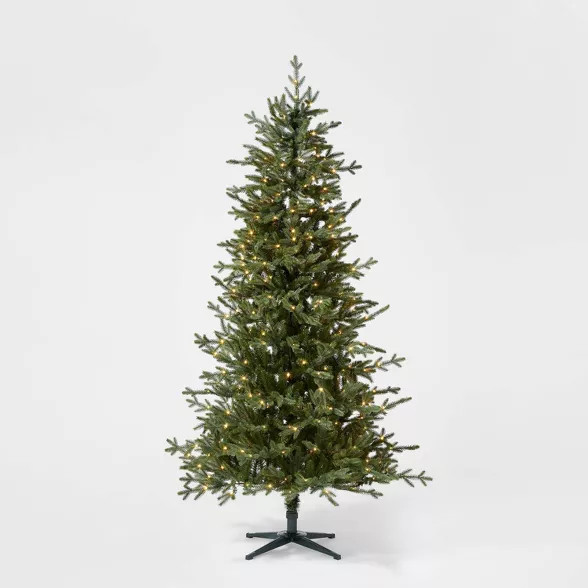 7ft Pre-Lit Balsam Fir Artificial Tree LED Warm White Dew Drop Lights with AutoConnect - Wondersh... | Target