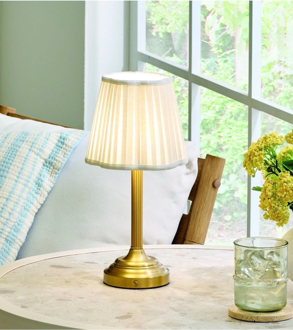 Better Homes & Gardens 13 inch Height Rechargeable Rattan Mini Lamp, Dimmable Touch Switch, 3-Way brightness level (Touch button 3 seconds could adjust the brightness), Built-in 1500mAh battery, battery charge life - 10 hours, Fully charged in 6 hours with USB-C charging cable

#LTKSaleAlert #LTKHome