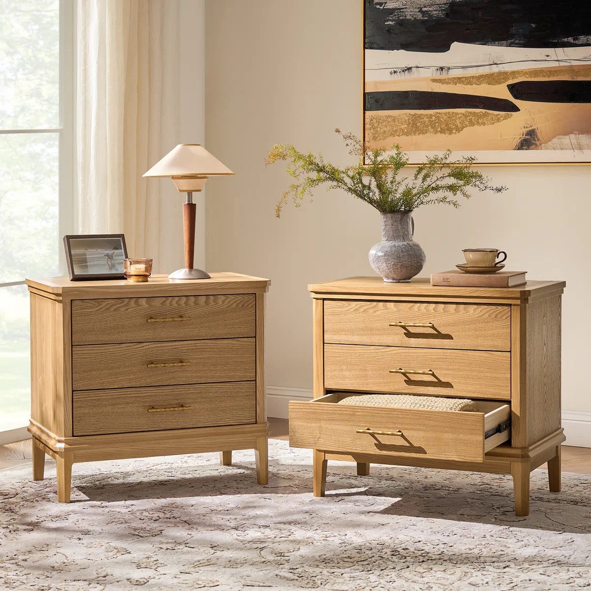 Fay Transitiona 26"Tall 3-Drawer End Table with Built-in Charging Station | Wayfair North America