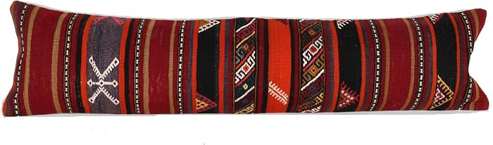King Size Kilim Pillow Cover 12x47 inch Handmade Lumbar Oriental Kilim Pillow Bedding Organic Obl... | Amazon (US)