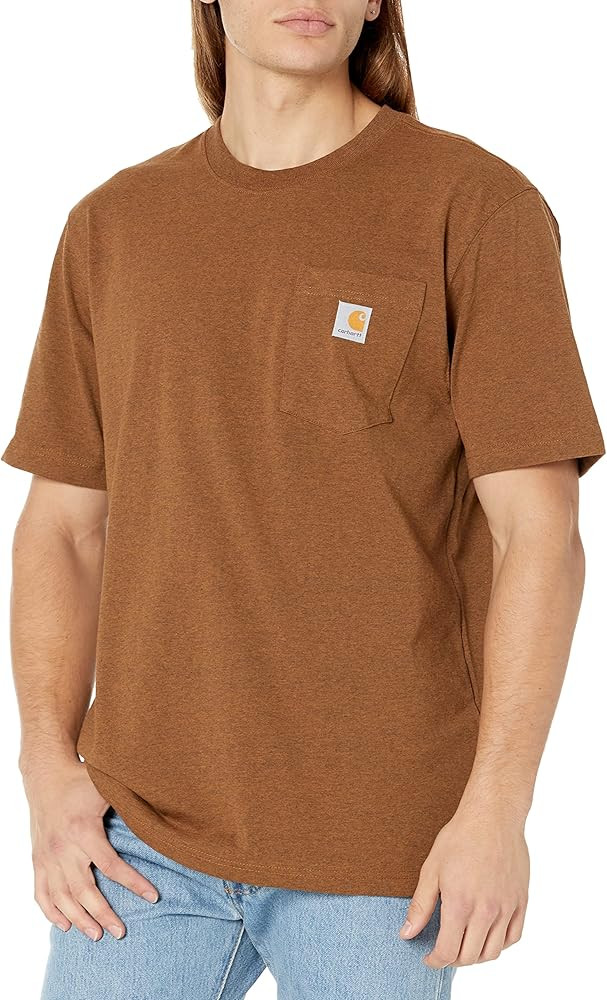 Carhartt Men's Loose Fit Heavyweight Short-Sleeve Pocket T-Shirt | Amazon (US)