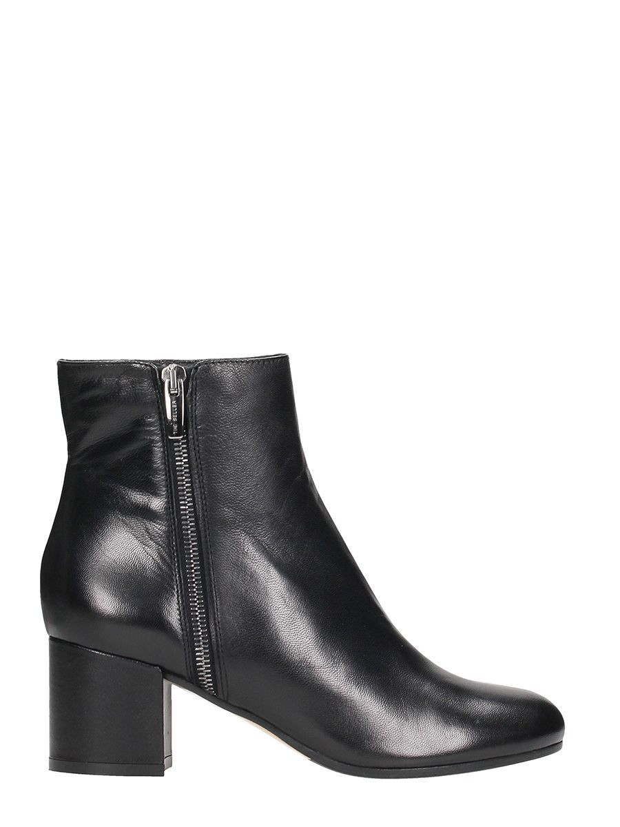 The Seller Black Leather Bootie | Italist.com US