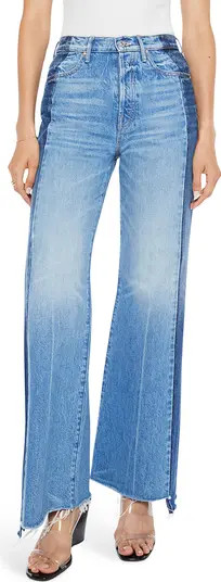 MOTHER The Tux Sidestepper Sneak Frayed High Waist Bootcut Jeans | Nordstrom | Nordstrom