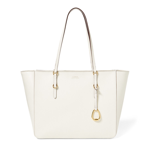 Ralph Lauren Saffiano Leather Tote Vanilla One Size | Ralph Lauren (US)