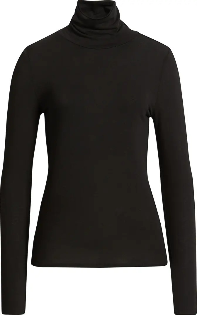 Turtleneck Stretch Organic Cotton Blend Top | Nordstrom