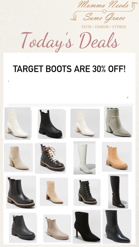 Target boots are 30% off! 

#LTKCyberWeek #LTKstyletip #LTKfindsunder100