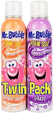 Mr. Bubble Twin Pack Foam Soap - Create Kids Bath Slime, Sculpt Mountains of Soft, Fluffy, Moldable  | Amazon (US)