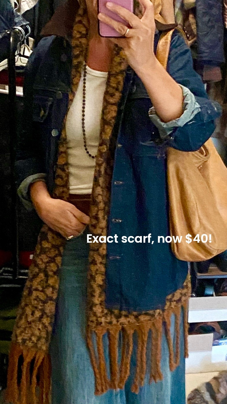 Was $68, now $40
Animal print blanket scarf - also in lime and deep sra green. So cozy, so versatile @MarineLayer

#LTKSaleAlert #LTKootd #LTKOver40