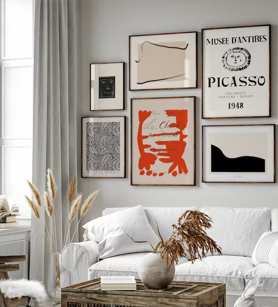 Gallery Wall Art Set THE EYE CATCHER  6 Print Ready Made | Etsy | Etsy (US)