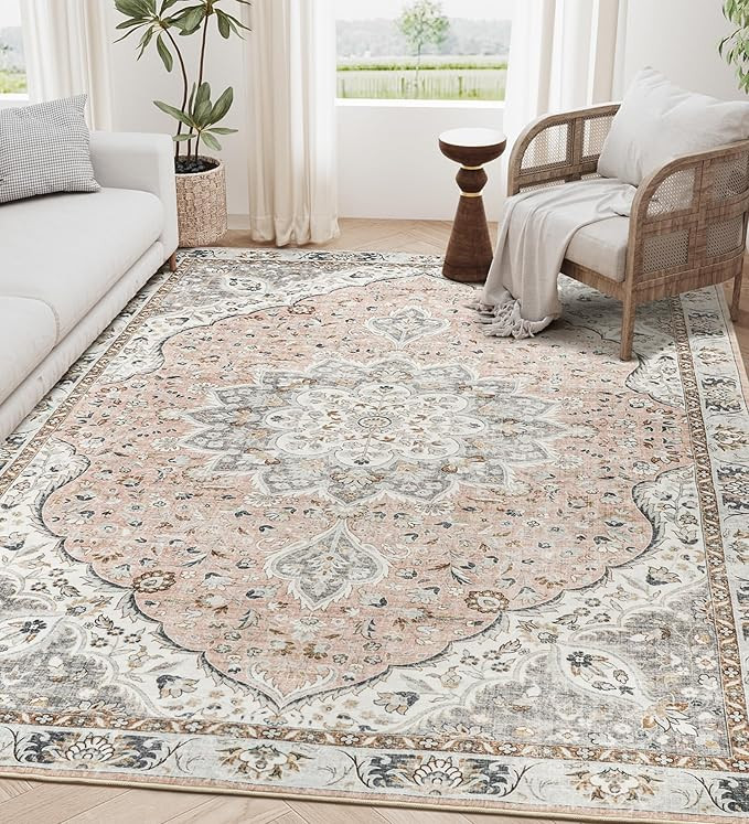 befbee Washable Rug 8x10 Area Rugs for Living Room - Stain Resistant Non-Slip Backing Rugs for Be... | Amazon (US)
