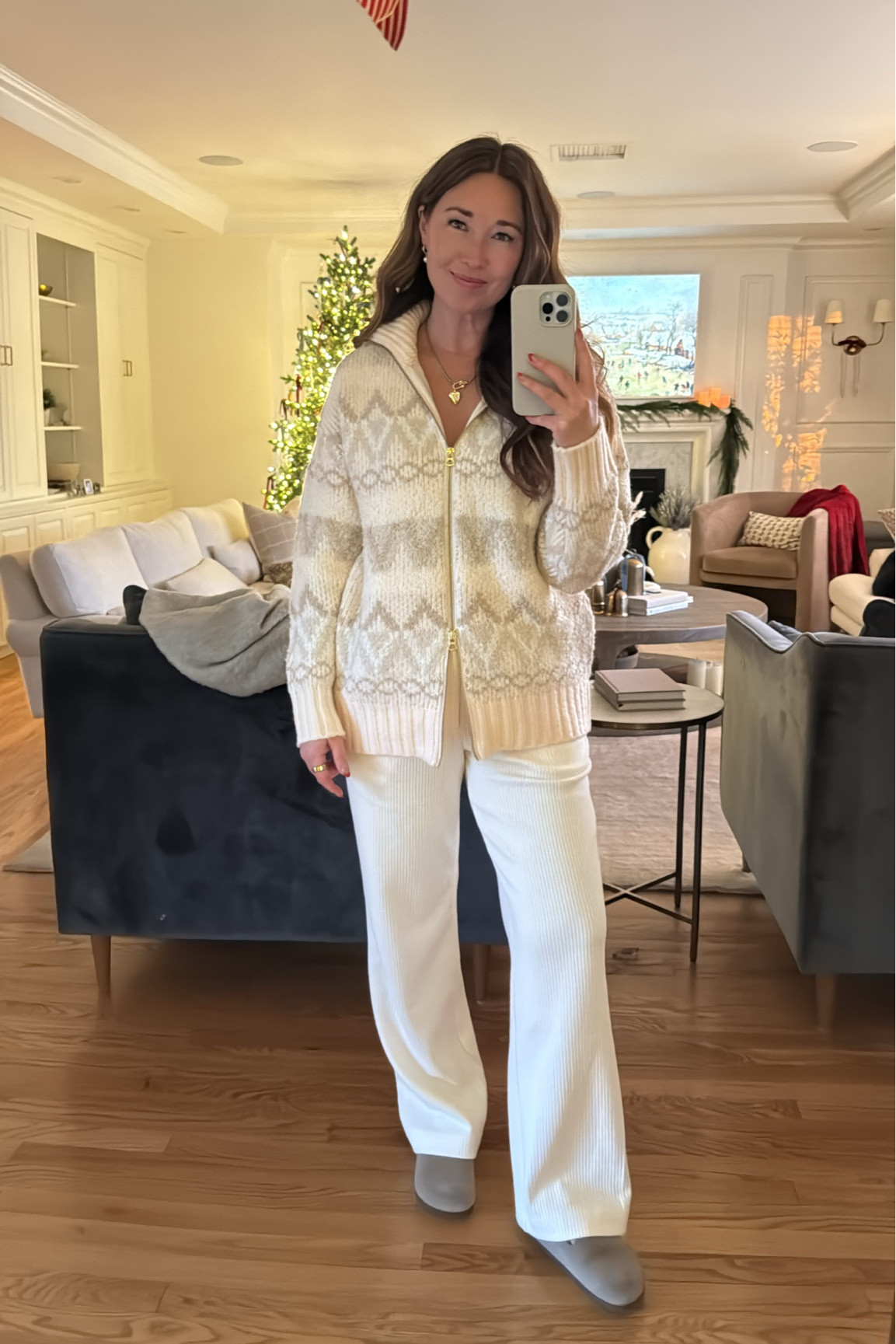 This fairisle jacket & comfiest cord pants from @varley are winter staples! 

Wearing a size small in both 
29” length on the pants 

Linked the longer 31.5” length pants as well for taller gals 

#elevatedcasual 

#LTKGiftGuide #LTKStyleTip #LTKOver40