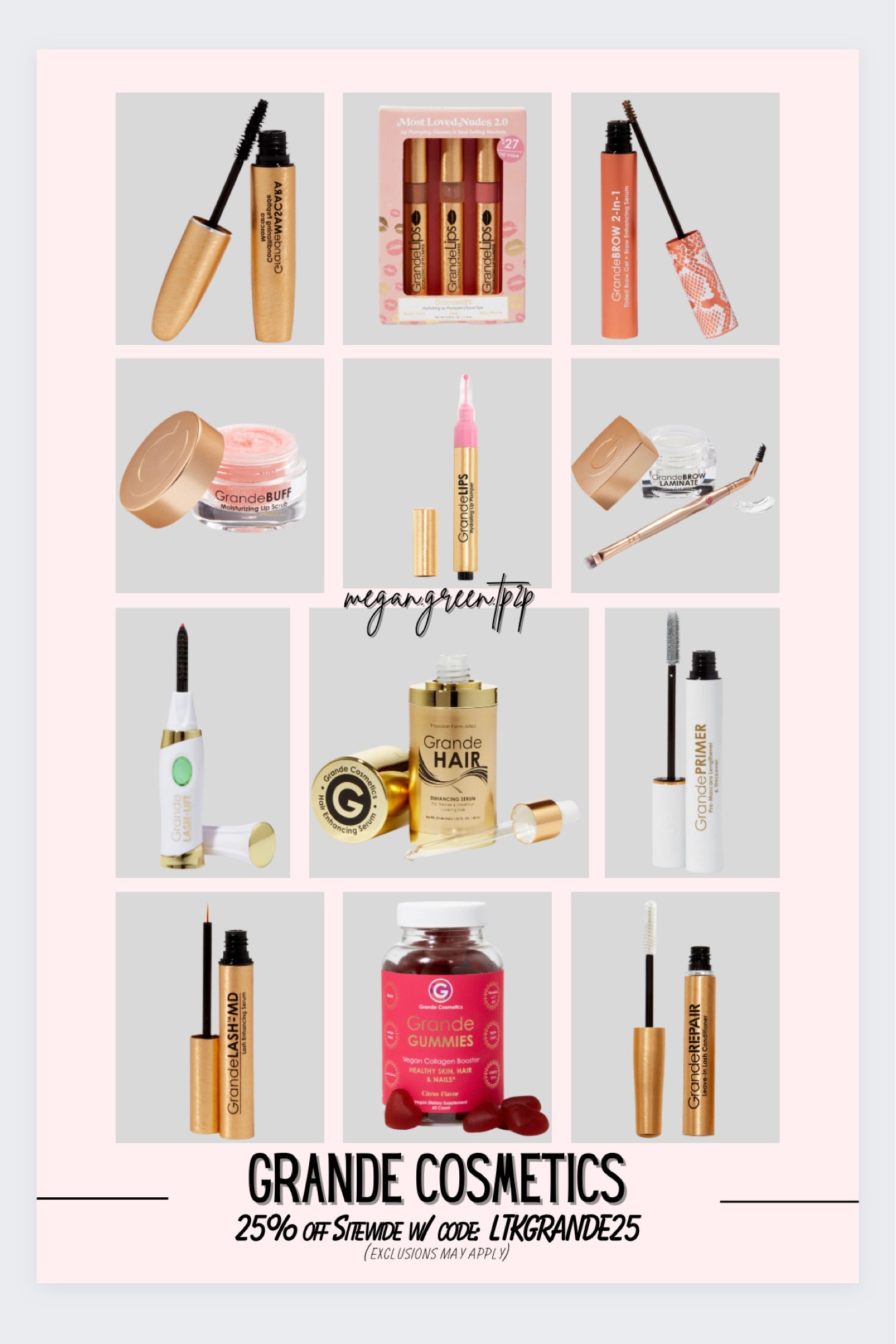 LTK Sale: Grande Cosmetics- 
25% OFF Sitewide (exclusions may apply)

#LTKSale #LTKsalealert #LTKbeauty