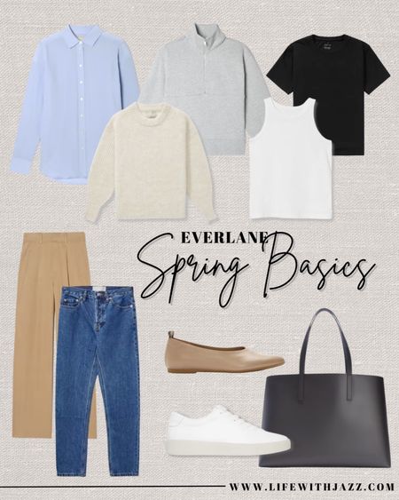 Everlane: most spring basics on sale! 

90s cheeky jeans - 30% off, I recommend sizing down one! 
Work tote - 15% off, available in multiple colors 
White sneakers - 30% off, tts
Plain white / black tee - 30% off, xs

Alpaca sweater - I wear xs 

#LTKsalealert #LTKunder100 #LTKworkwear