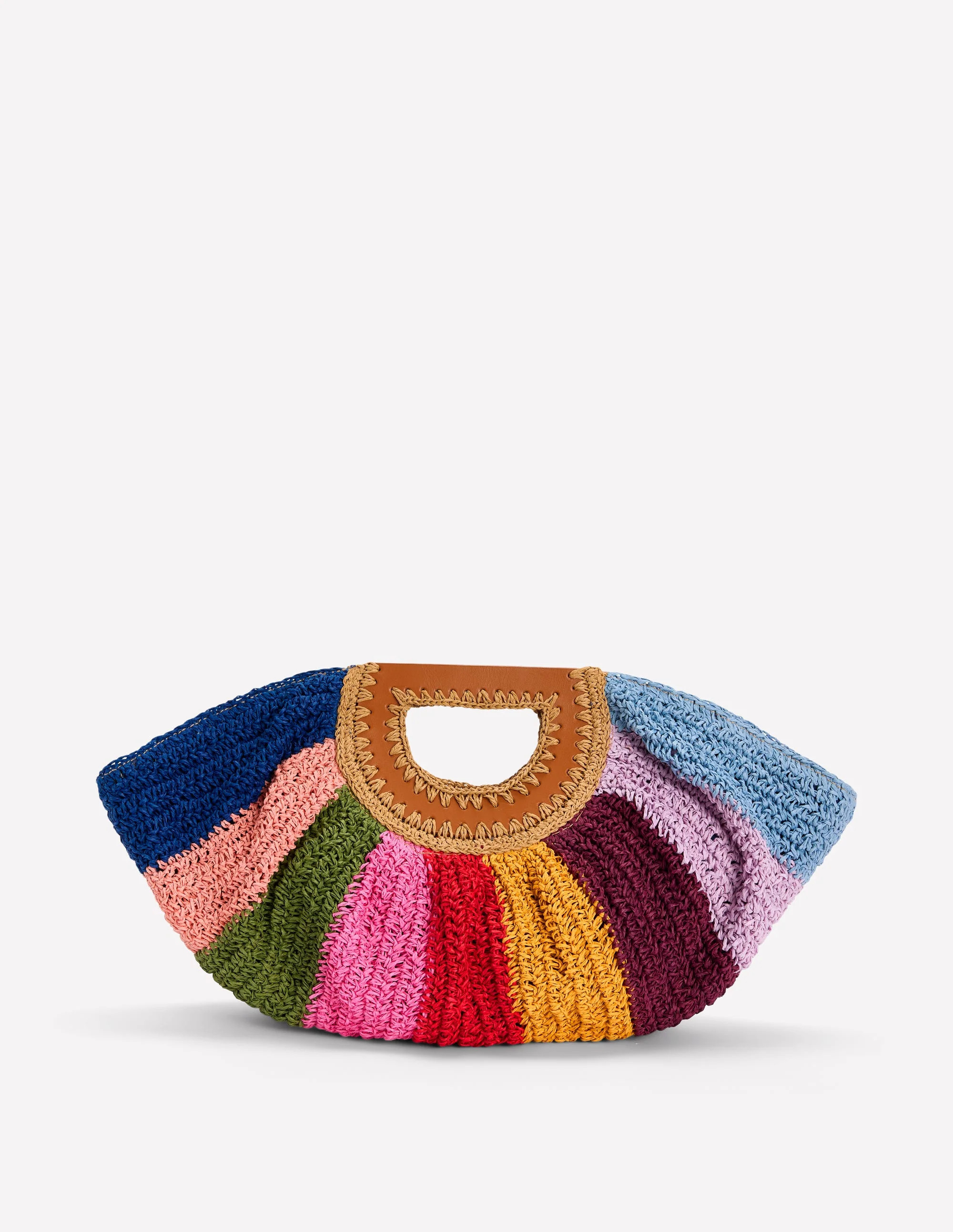 Raffia Moon Clutch-Multi Stripe | Boden (US)