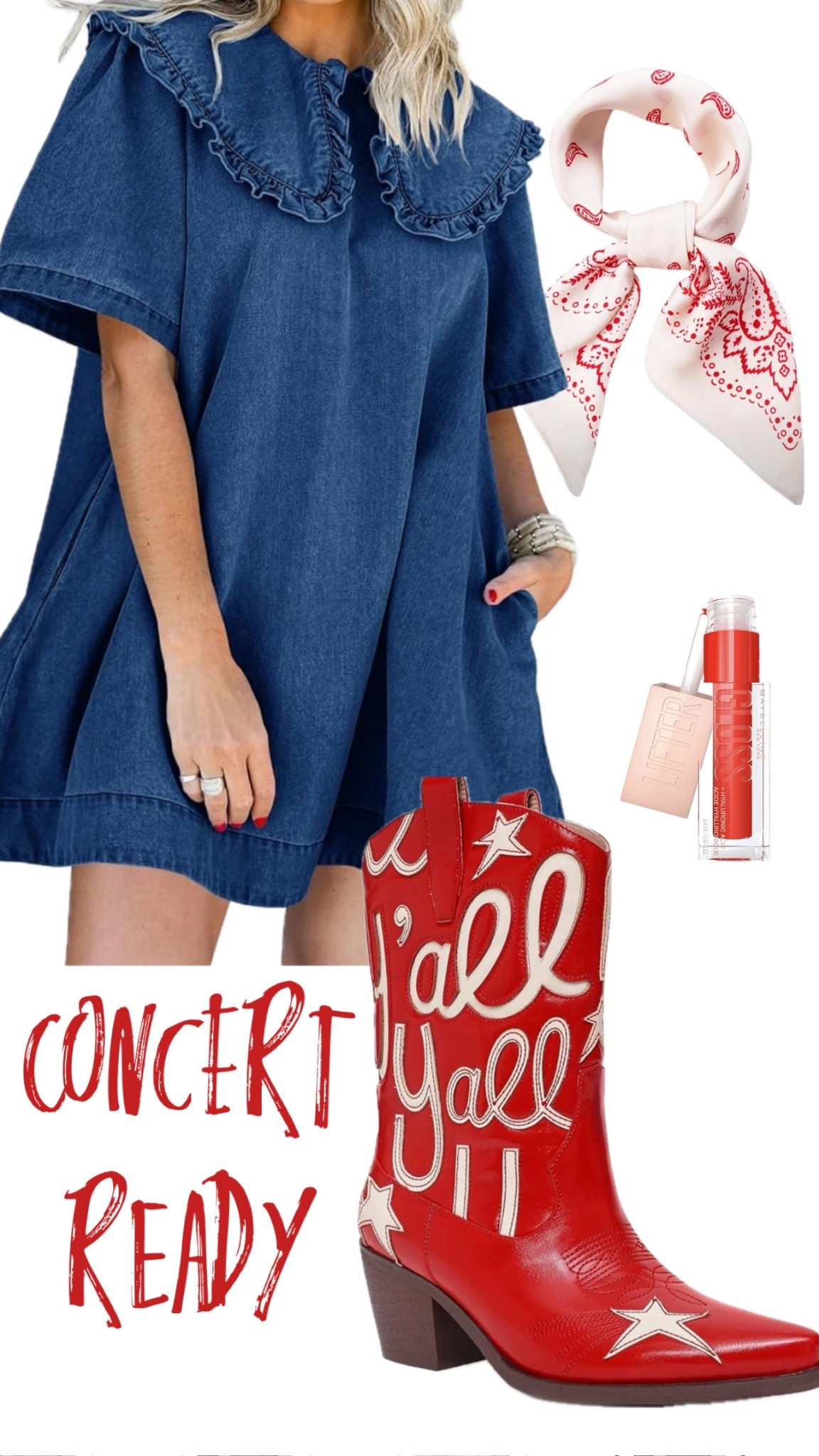 Concert outfit ✅ that scarf would be so cute tied around a ponytail! 

#LTKSaleAlert #LTKSeasonal #LTKStyleTip