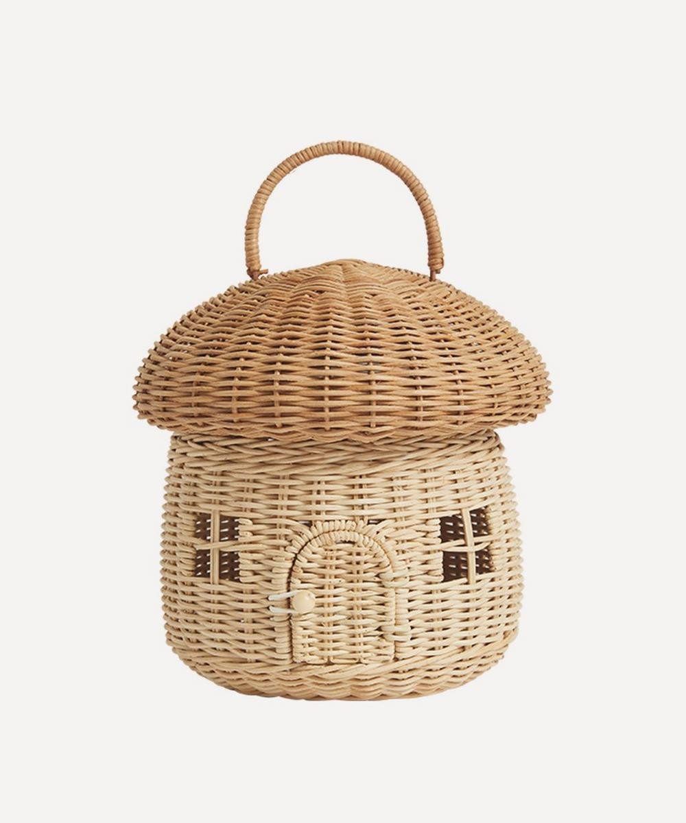 Olli Ella Rattan Mushroom House Basket | Liberty London (UK)