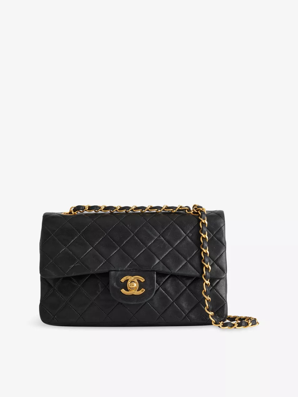 Pre-Loved Chanel CC Small Double-Flap Leather Shoulder Bag | Selfridges