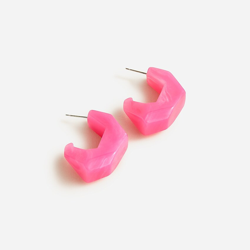 Made-in-Italy acetate dimensional hoop earrings | J. Crew US