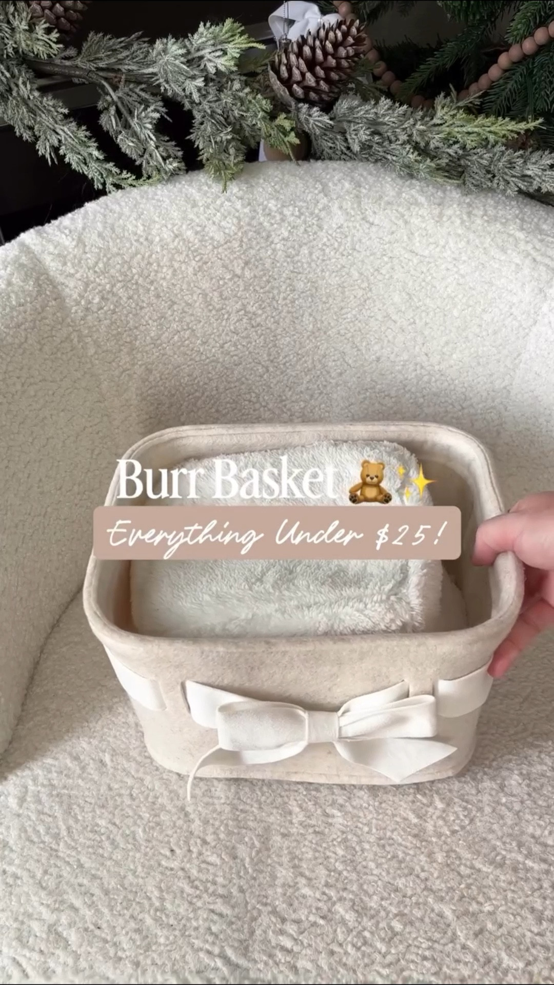burr basket idea 🧸🤍 Amazon, Target, and Walmart affordable goodies that create a cozy 🫶🏻 neutral gift idea - don’t forget about the $10 felt bow bin that everything fits inside from Target! 🎯 

Burr basket • burr basket gift ideas • how to create a burr basket • burr basket gift for your bestie • target gift ideas • target gift guide • target gifts for her • gifts for her 2025 • holiday gift guide for her, burr basket aesthetic, holiday gifts for women, gift basket for best friend #burrbasket #burrbasketideas #holidaygiftsforher

#LTKGiftGuide #LTKHoliday #LTKSeasonal