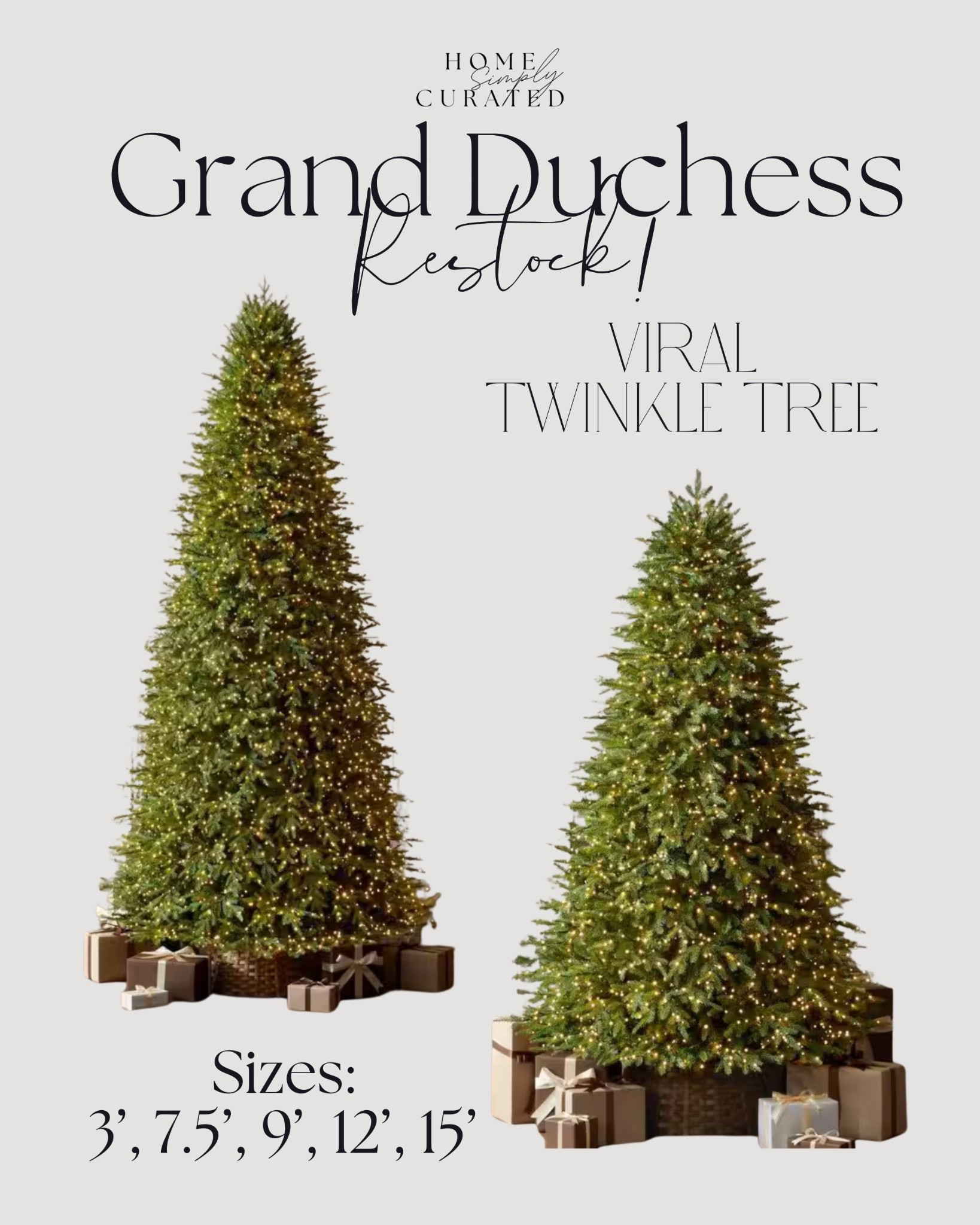 The viral tree that always sells out really early is back and in even more sizes!! 

🌲  The little 3’ trees are so cute! I ordered the 12’ for our living room. The 7.5’ and 9’ will probably sell out first! I also love that the lights can be white or rainbow! 

Viral twinkle tree, Home Depot Christmas tree, grand duchess Christmas tree 

#LTKHoliday #LTKHome #LTKSeasonal