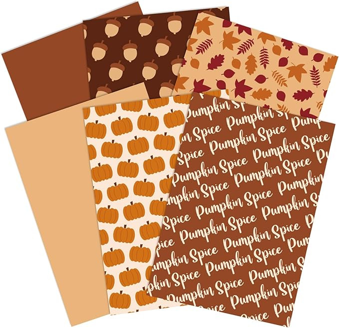 Whaline 90 Sheet Fall Thanksgiving Tissue Paper Pumpkin Maple Leaves Acorn Wrapping Paper Brown K... | Amazon (US)