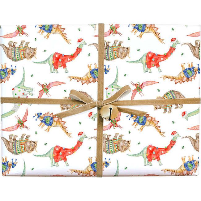 Festive Dinos Gift Wrap | Maisonette