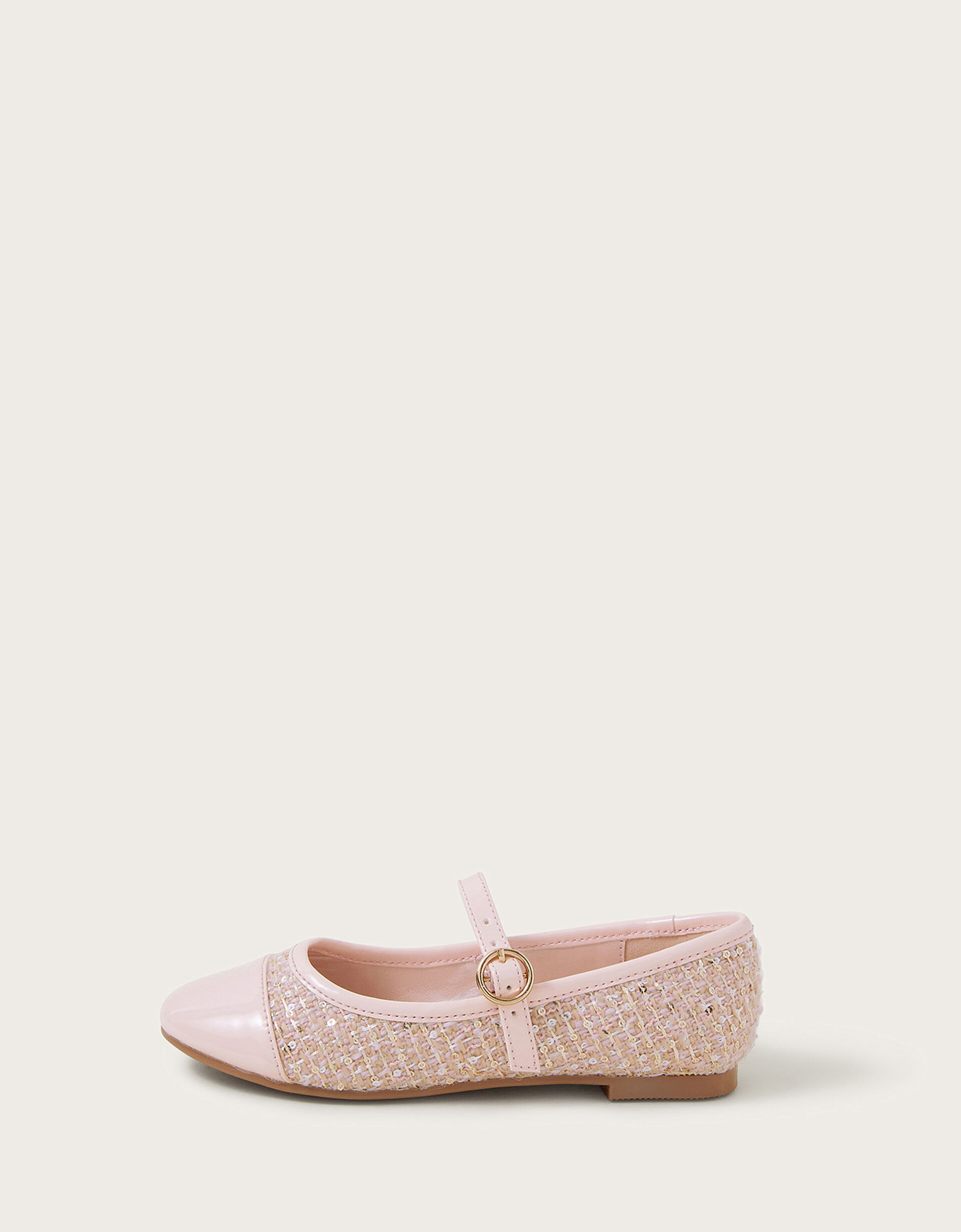 Sparkle Tweed Ballet Flats Pink | Monsoon (UK)