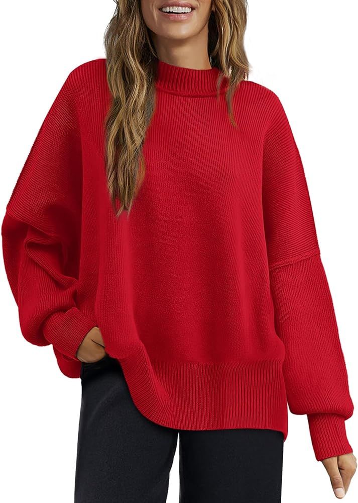 XIEERDUO Women's Sweaters Crewneck Long Sleeve Knitted Pullover Oversized Sweater Fall Fashion 20... | Amazon (US)