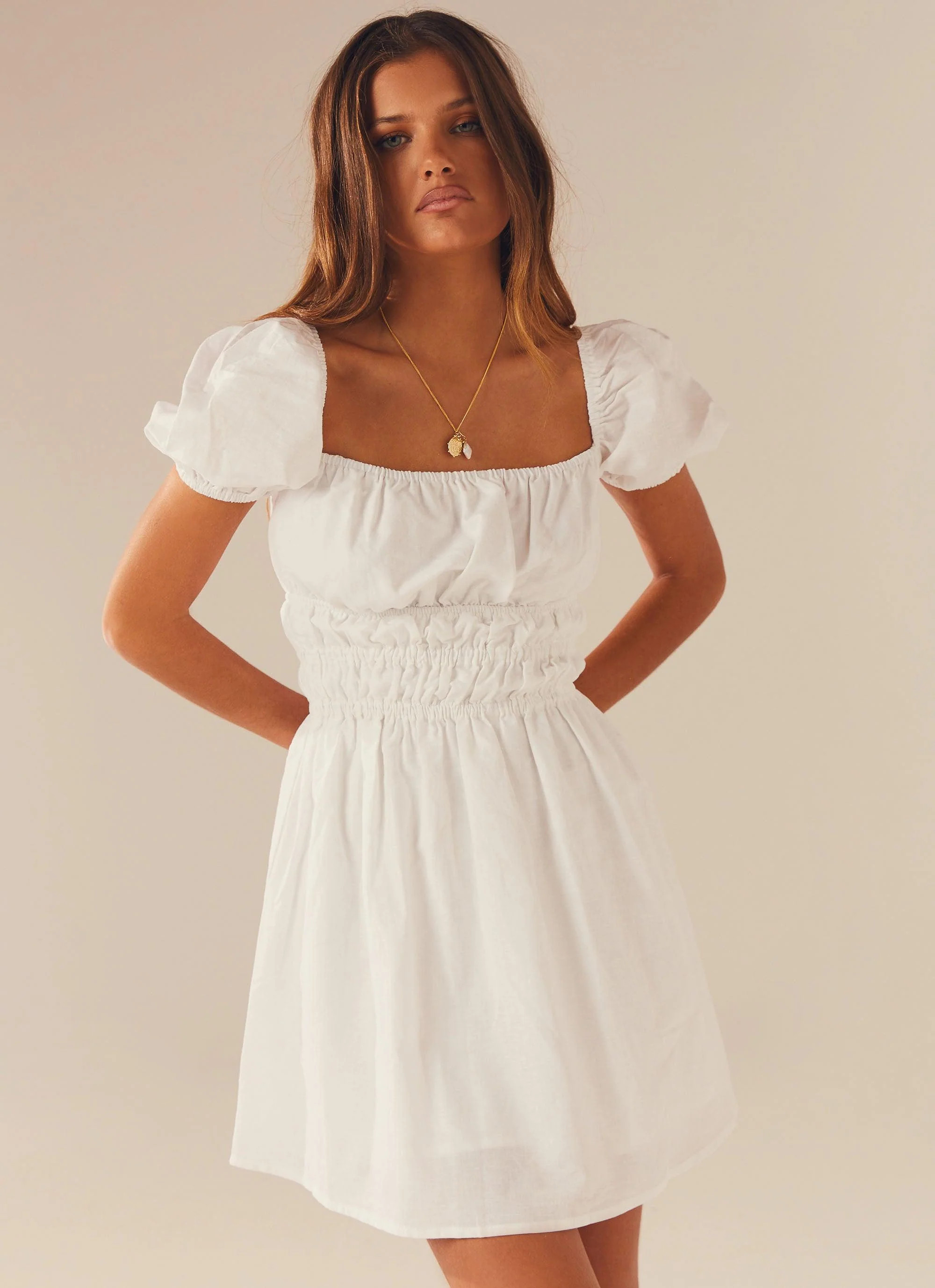 Be Your Girl Mini Dress - White | Peppermayo (Global)