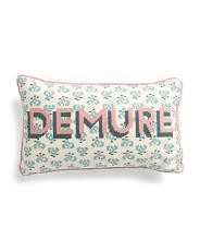 9x15 Demure Needlepoint Pillow | TJ Maxx