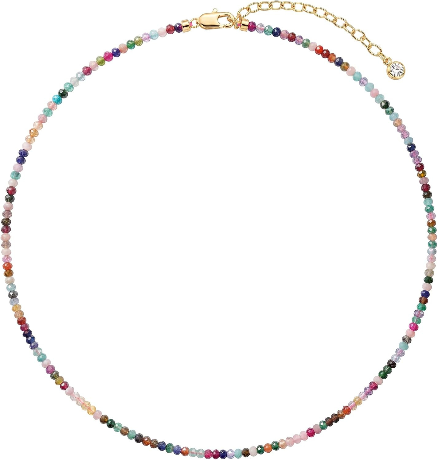 MTMY Beaded Gemstone Choker Necklace for Women | Amazon (US)
