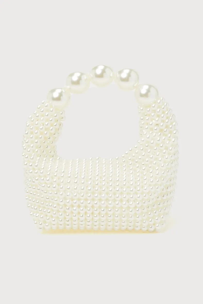 Upgraded Glam White Pearl Handbag | Lulus