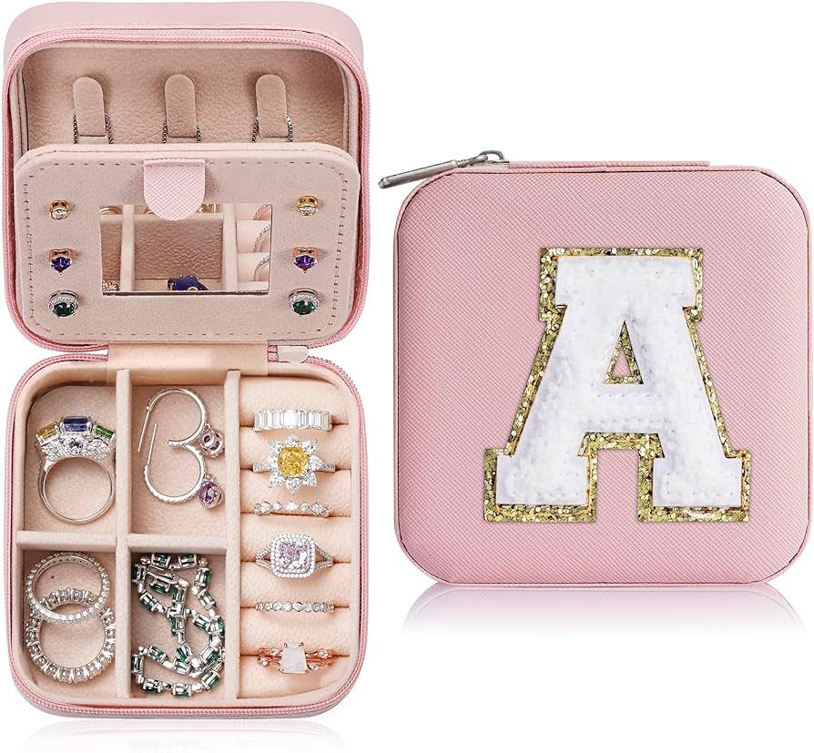 Graduation Gifts for Her - Trendy Travel Jewelry Case, Personalized Gifts - Pink Travel Jewelry B... | Amazon (US)