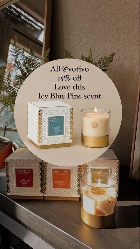 This icy blue pine scent is 🤌🏼🎄
People will walk in and ask you what that sen is!!  Would make a great hostess gift 

All Votivo candles 15% off! 

#LTKSeasonal #LTKHoliday #LTKCyberWeek