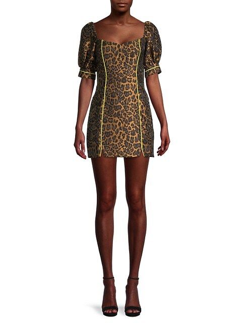 Jett Leopard-Print Mini Dress | Saks Fifth Avenue OFF 5TH