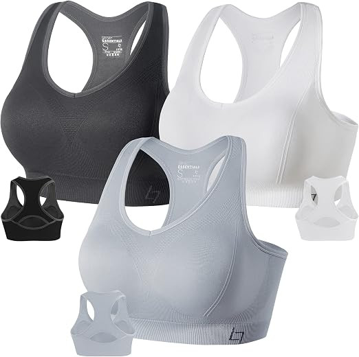 FITTIN Racerback Sports Bras for Women - Padded Seamless Support Bra for Yoga Gym Workout Fitness | Amazon (US)