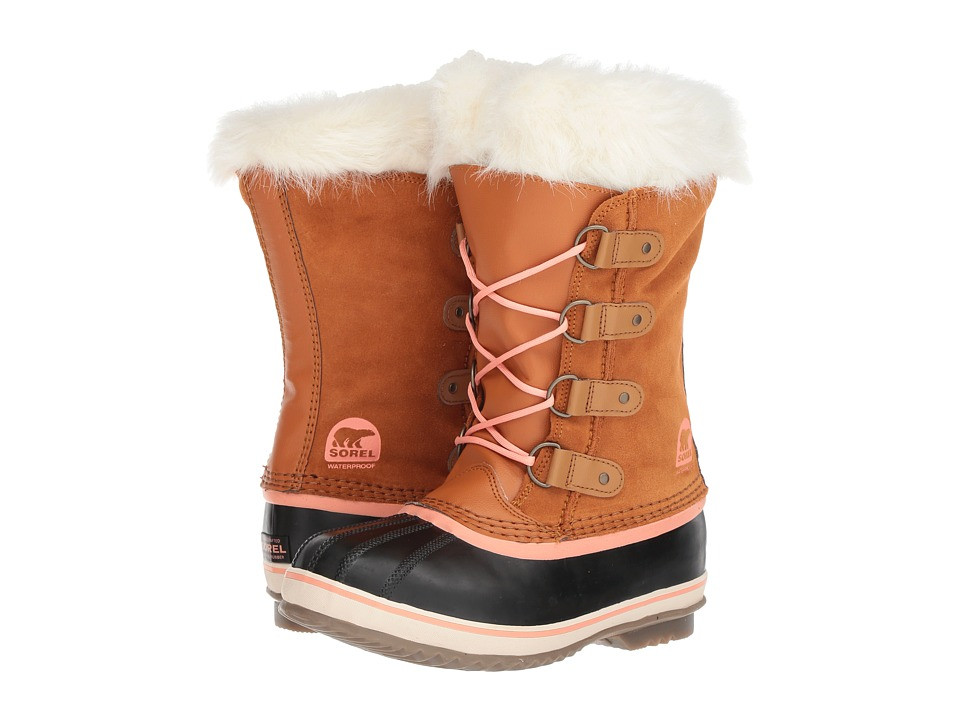 SOREL Kids Joan of Arctic (Little Kid/Big Kid) (Caramel/Summer Peach) Girls Shoes | 6pm