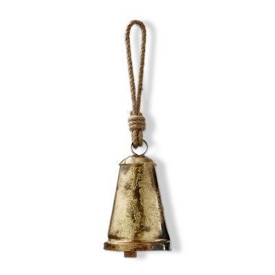 TAG Heritage Bell Large Decorative Object - Antique Brass Gold Holiday Decor, 7.5" H x 4.5" L x 4.5" W | Target