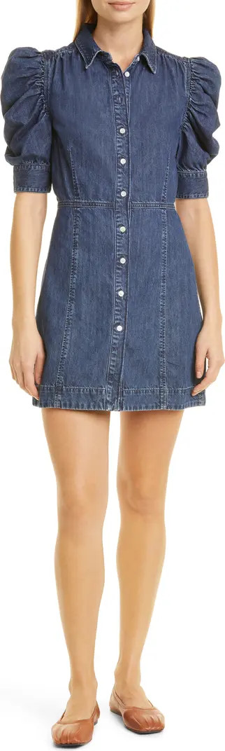 FRAME Gillian Puff Sleeve Denim Minidress | Nordstrom | Nordstrom Canada