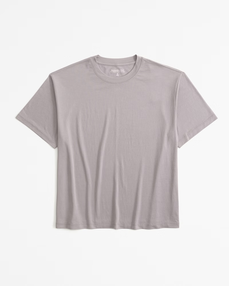 Women's Soft Drape Fabric Easy Tee | Women's New Arrivals | Abercrombie.com | Abercrombie & Fitch (US)