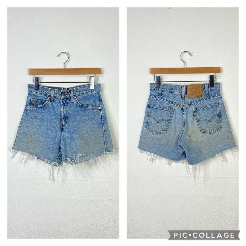 90s Vintage Distressed Levis 550 Denim Shorts Jeans Cut off | Etsy | Etsy (US)