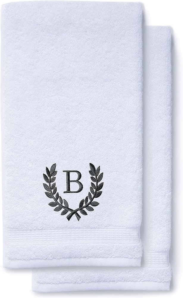Decorative and Monogrammed Hand Towels for Bathroom Kitchen Makeup | Personalized Gift for Weddin... | Amazon (US)